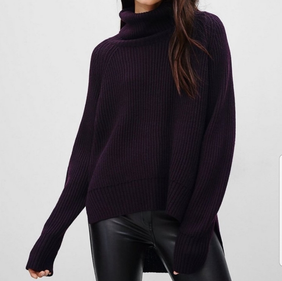 Aritzia Sweaters - ⬇️Artizia Wilfred Free Lin Dark Purple Sweater